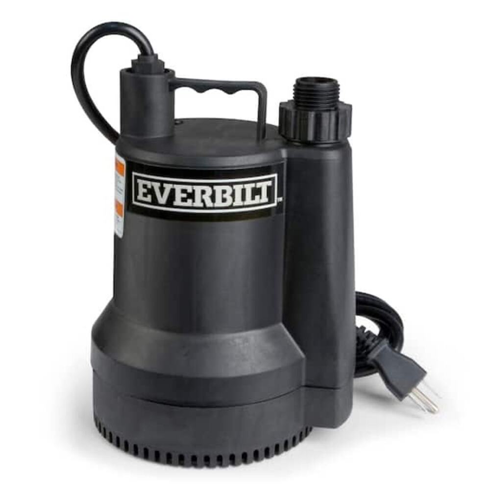 NIB 1/6 HP Everbilt Portable Water Removal Pump